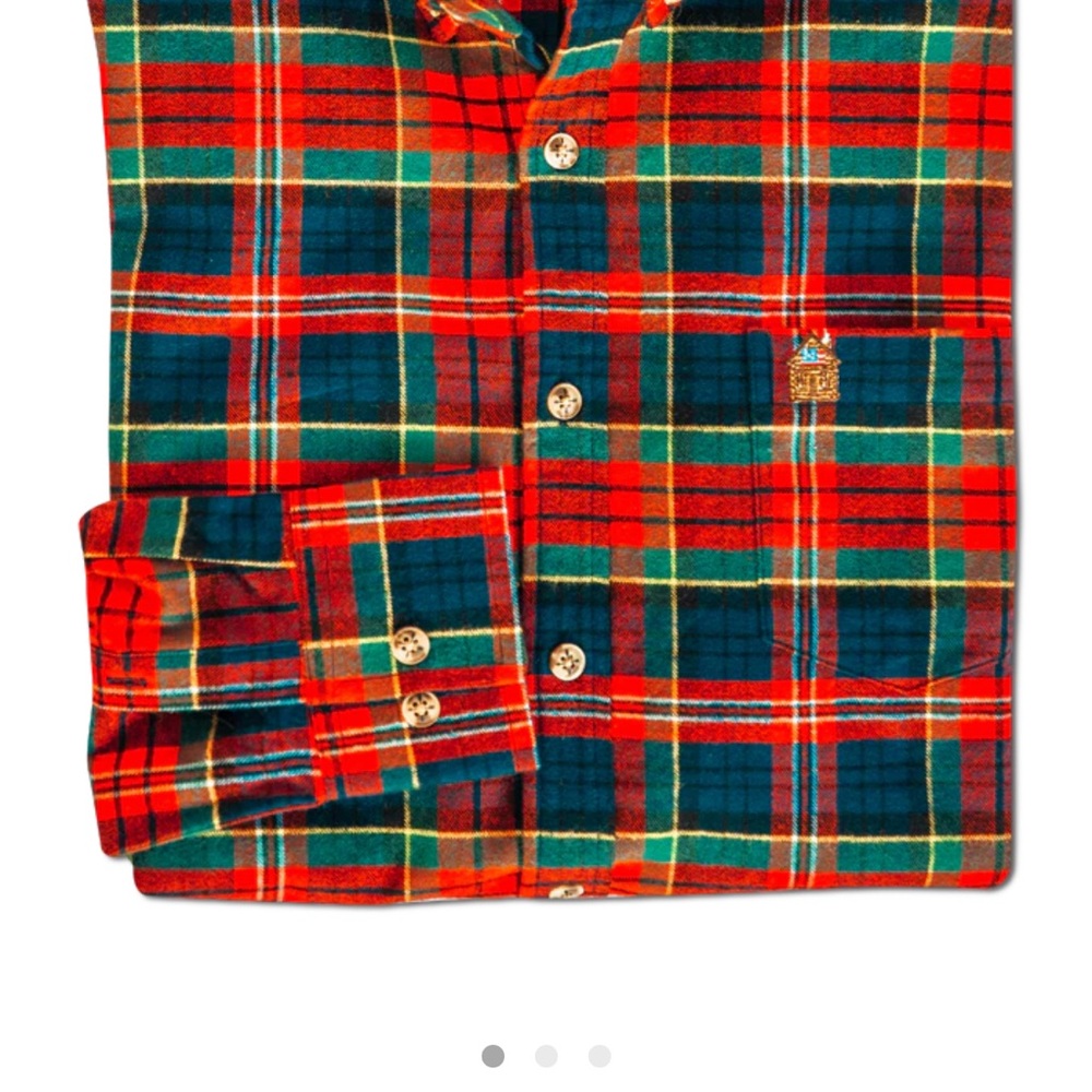 Kiel James Patrick Blue and Red Casual Button Down Shirt